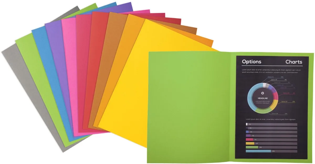 ROCK''S 210 Pak van 100 dossiermappen 210g/m2 24x32cm voor A4. - 210008E fra Exacompta i Lilla – produktbillede