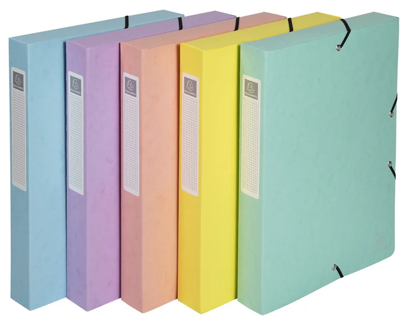 Sammelbox Aquarel, DIN A4, 40 mm, farbig sortiert by Exacompta – product photo