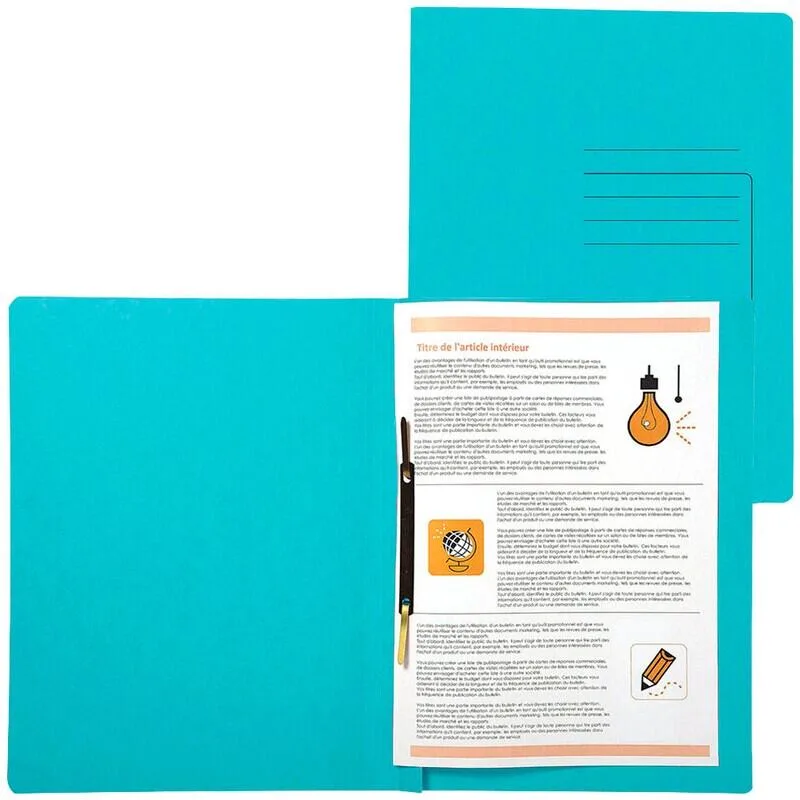 Schnellhefter DIN A4 Colorspankarton hellblau de Exacompta – photo produit