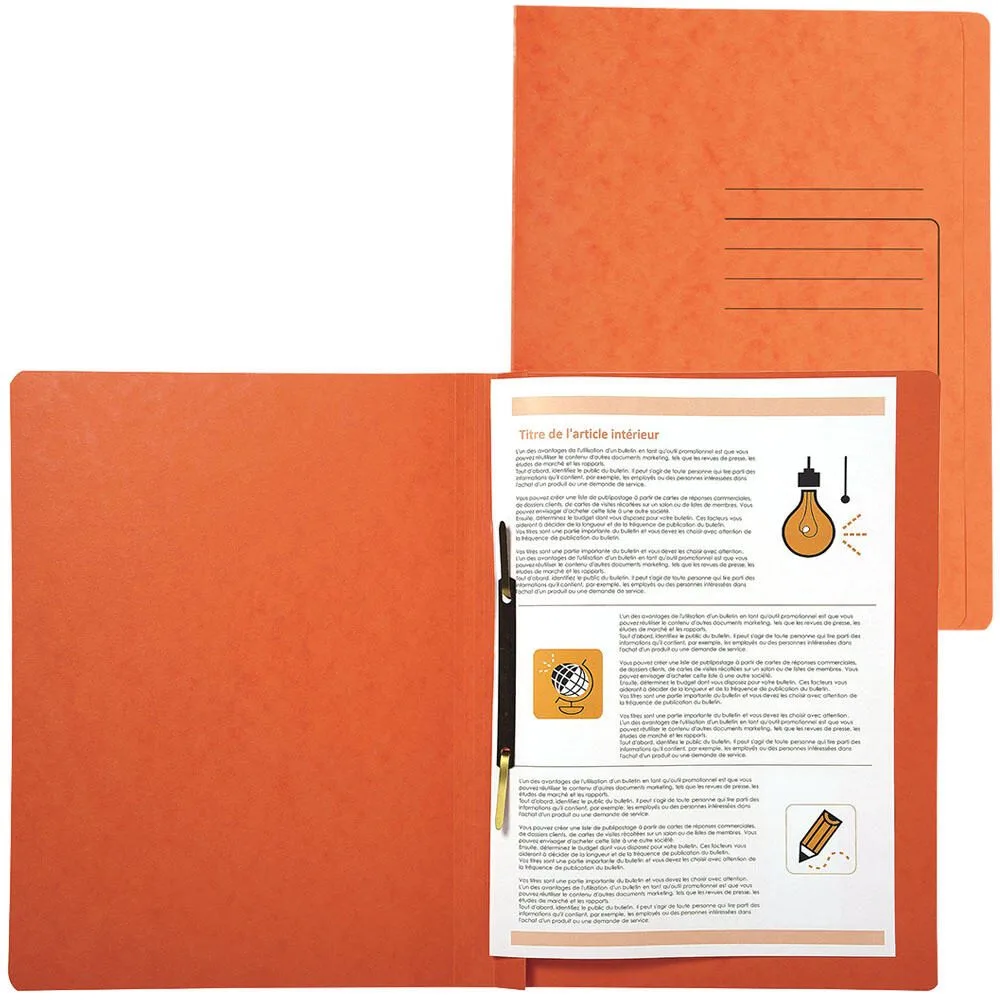 Schnellhefter DIN A4 Colorspankarton orange van Exacompta – productfoto