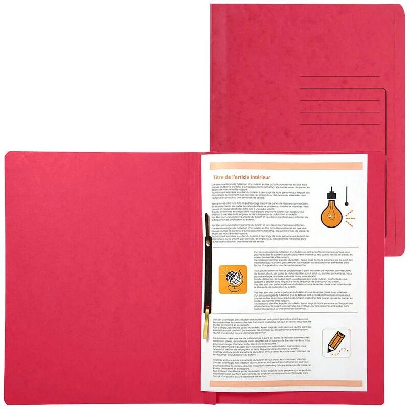 Schnellhefter DIN A4 Colorspankarton rot de Exacompta – photo produit