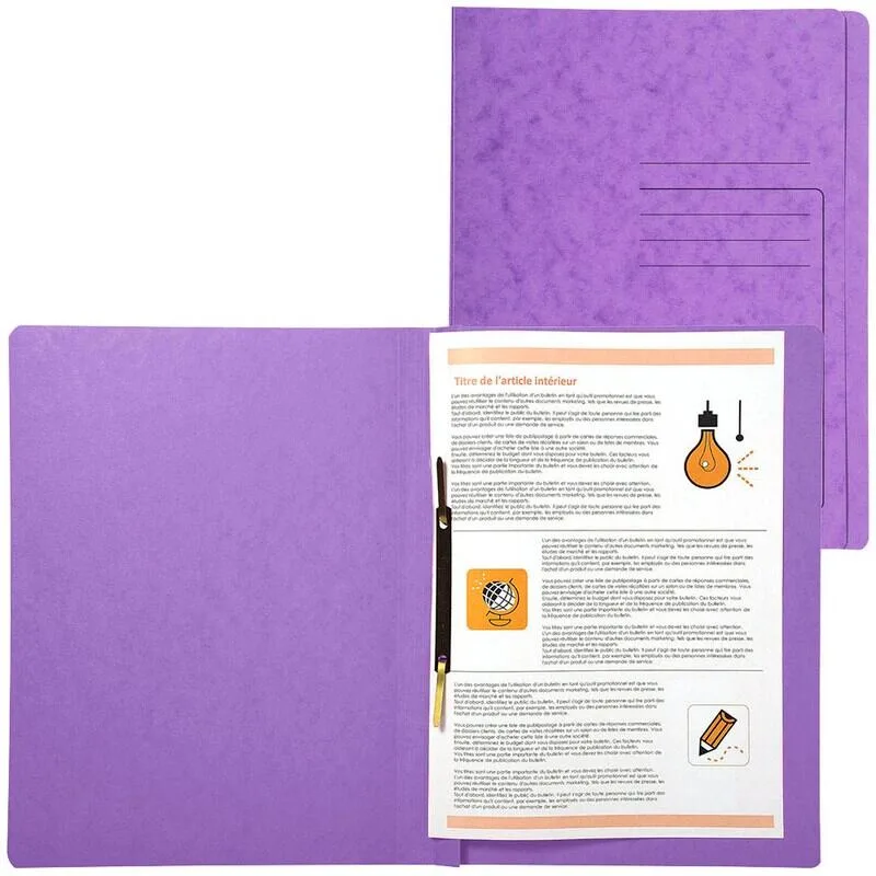 Schnellhefter DIN A4 Colorspankarton violett van Exacompta – productfoto