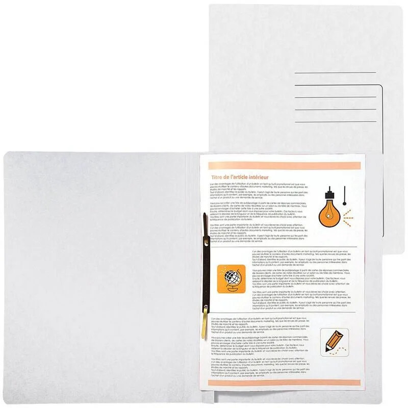 Schnellhefter DIN A4 Colorspankarton weiß by Exacompta – product photo