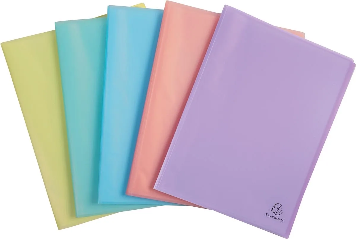Showalbum in halfharde polypropyleen Chromaline Pastel 80 zichten - A4 - Geassorteerd - 88470E fra Exacompta i Flerfarvet – produktbillede