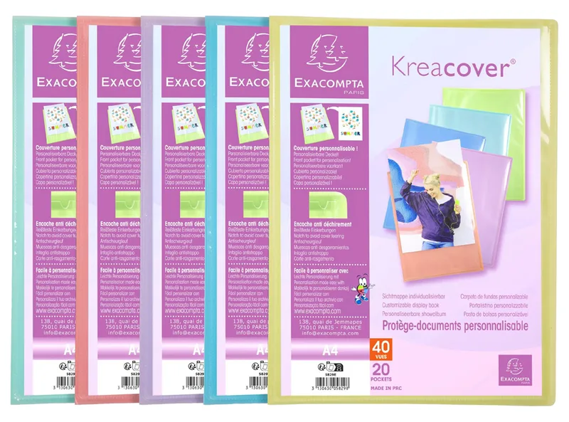 Sichtbuch, DIN A4, PP, 20 Hüllen, farbig sortiert by Exacompta – product photo