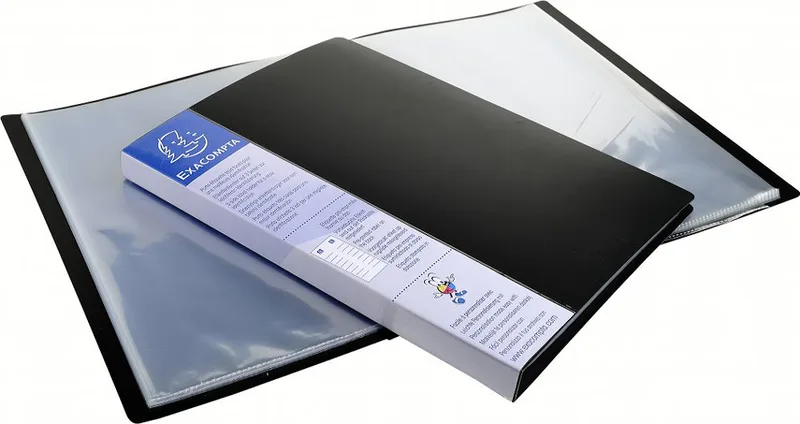 Sichtbuch, DIN A4, PP, 30 Hüllen, schwarz von Exacompta – Produktfoto