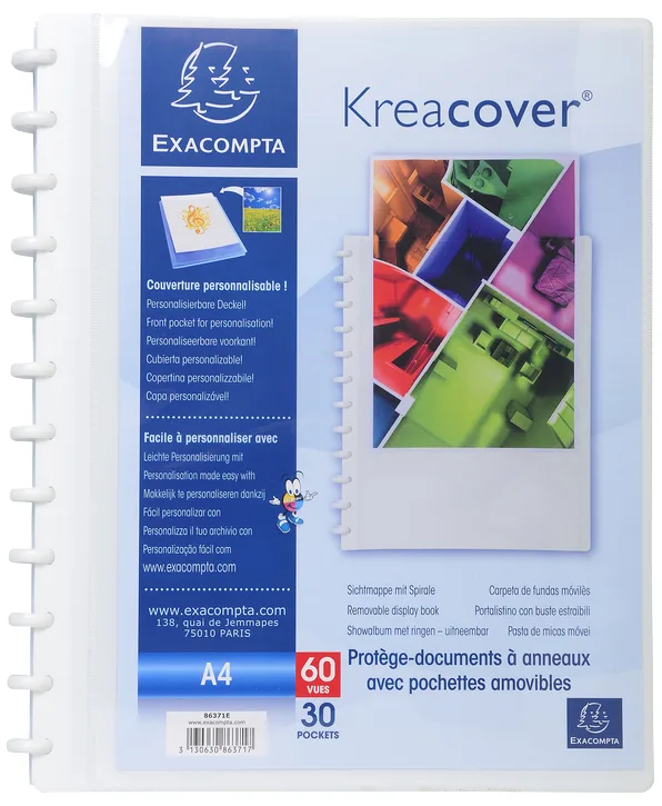 Sichtbuch Kreacover DIN A4, 30 Hüllen, weiß by Exacompta – product photo