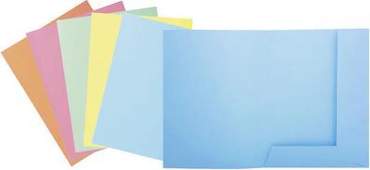 SUPER 210 - pak van 50 dossiermappen + 2 kleppen - 24x32cm - - Lichtblauw - 332006E fra Exacompta i Hvid – produktbillede