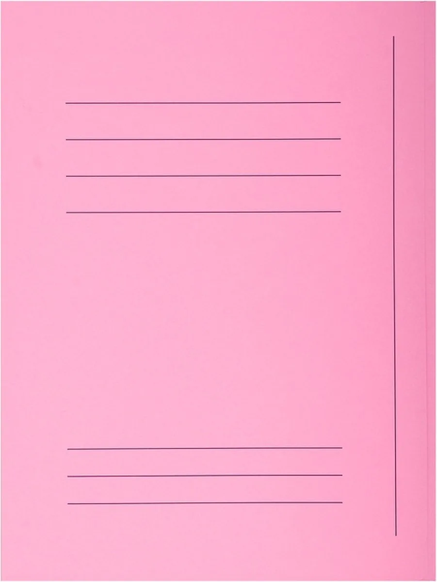 SUPER 210 Pak van 50 dossiermappen met 3 kleppen. 24x32cm - 235003E de Exacompta en Rose – photo produit