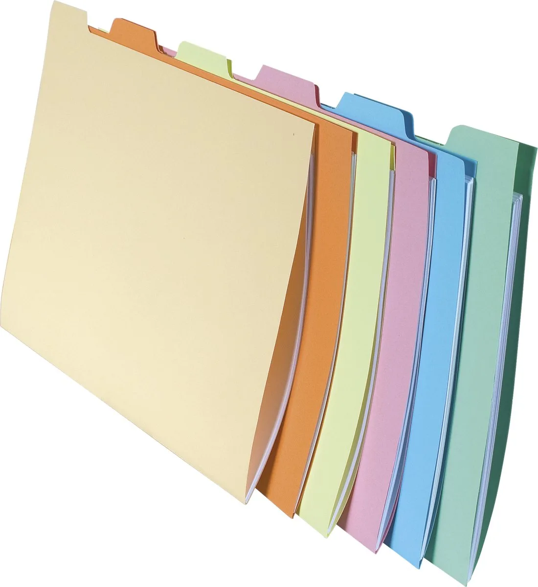 SUPER 250 -Pak van 10x6 dossiermappen met tabs voor lade- 24x32cm - 337000E von Exacompta in Geassorteerd – Produktfoto