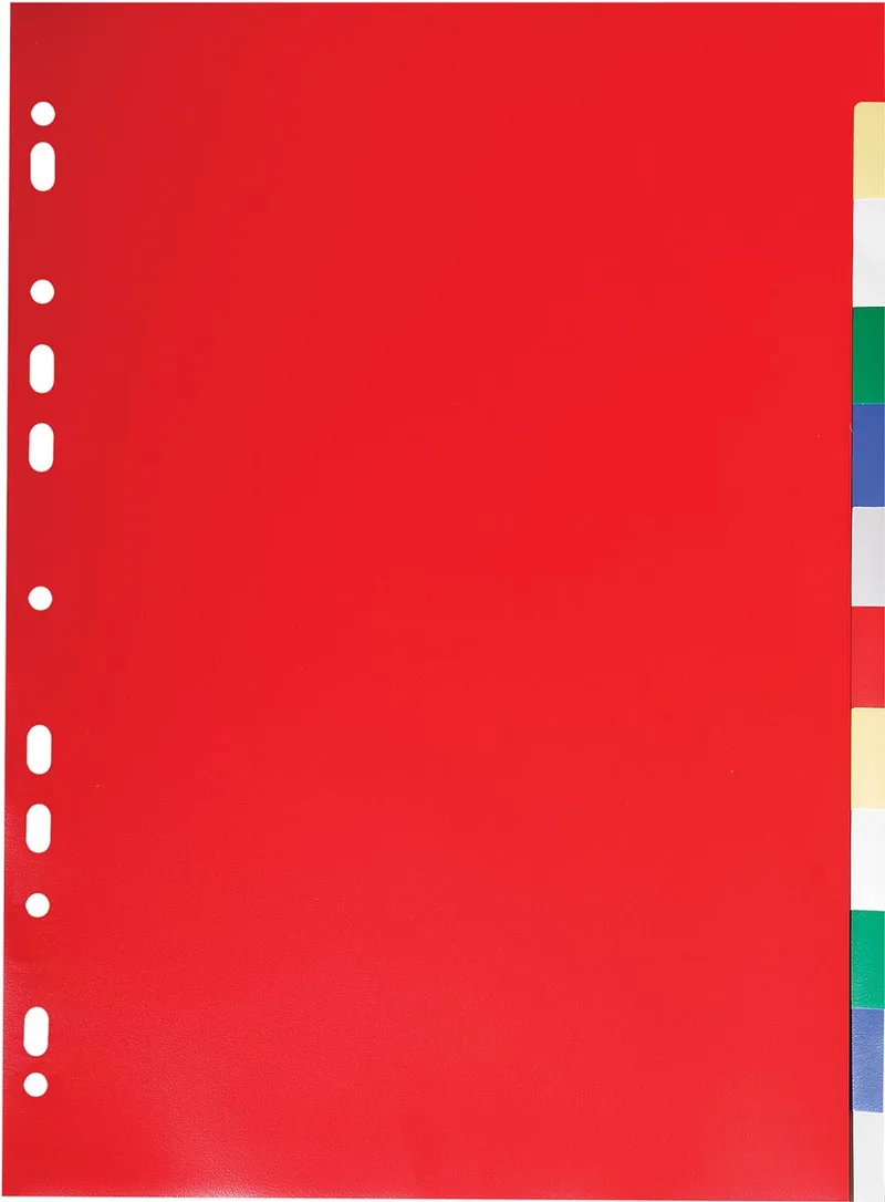 tabbladen voor ft A4, uit PP 12/100e, 12 tabs, geassorteerde kleuren de Exacompta – photo produit