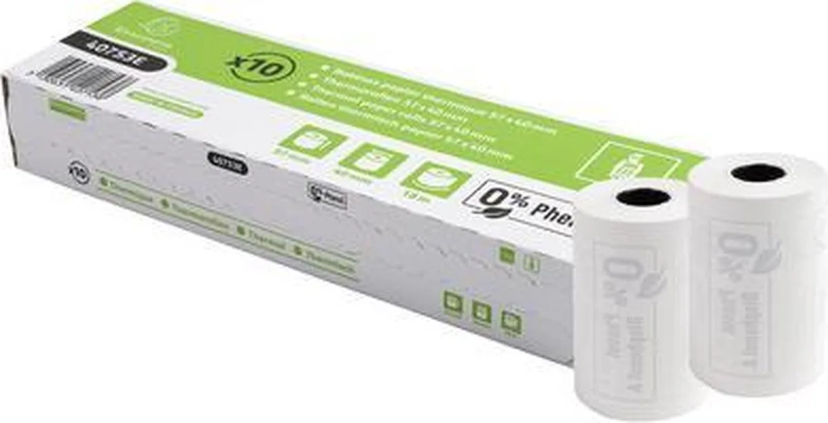 thermische rollen voor kassasystemen, 80 mm x 76 m fra Exacompta i Hvid – produktbillede