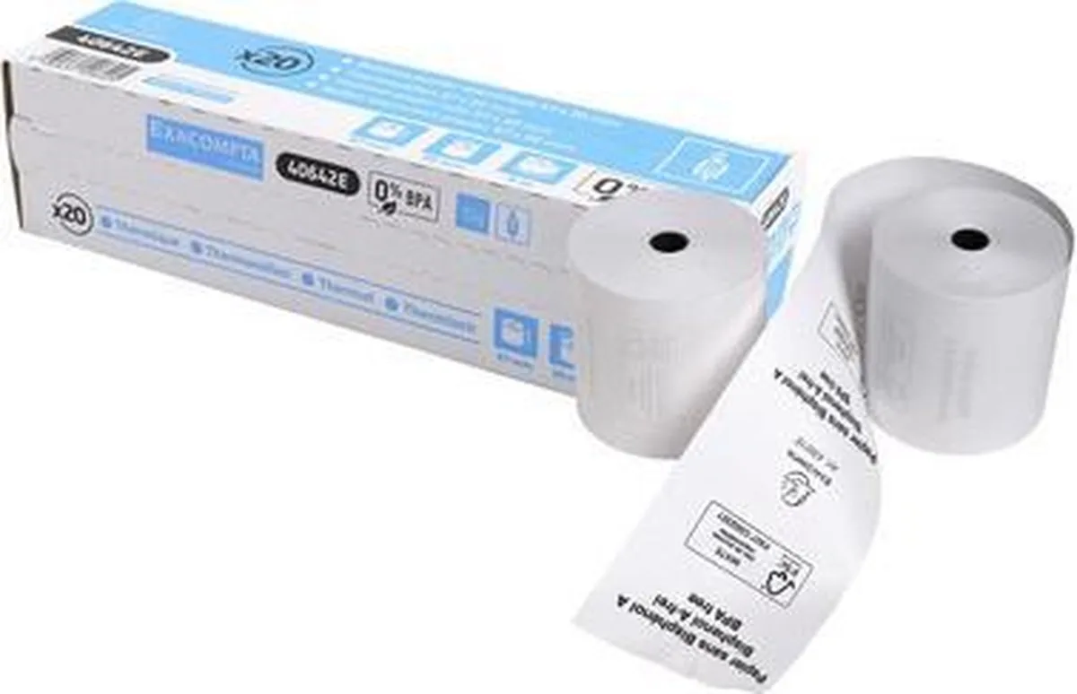 thermische rollen voor kassasystemen, 80 mm x 76 m von Exacompta in Weiß – Produktfoto