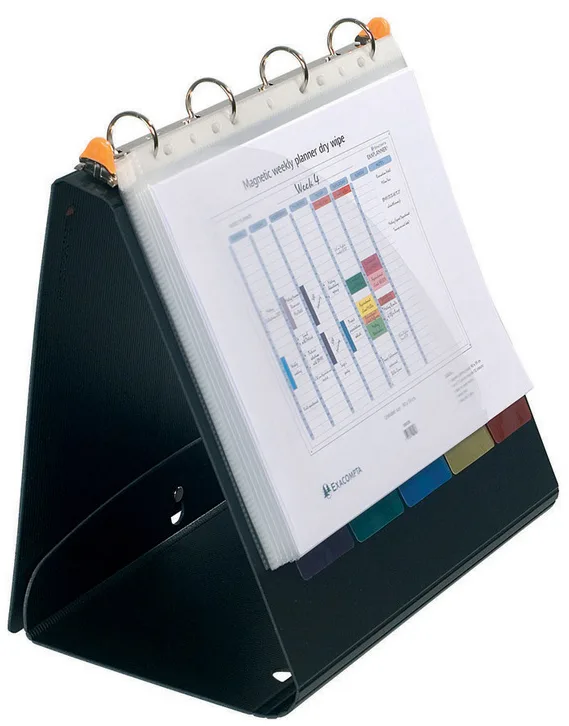 Tisch-Flipchart EXASHOW, A4 quer, PP, schwarz by Exacompta – product photo