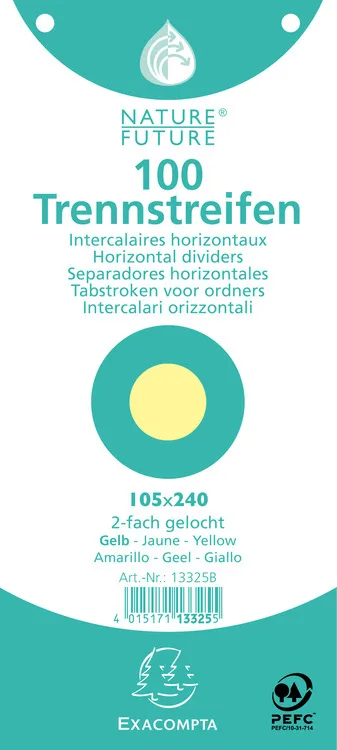 Trennstreifen Premium, 105 x 240 mm, blau från Exacompta – produktbild