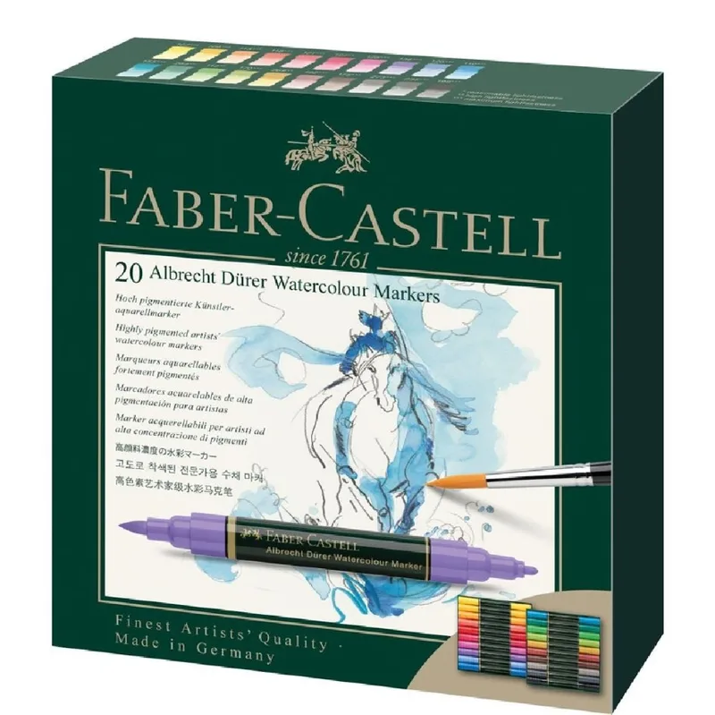 Albrecht Durer Coffret de 20 marqueurs aquarelle de Faber-Castell – photo produit