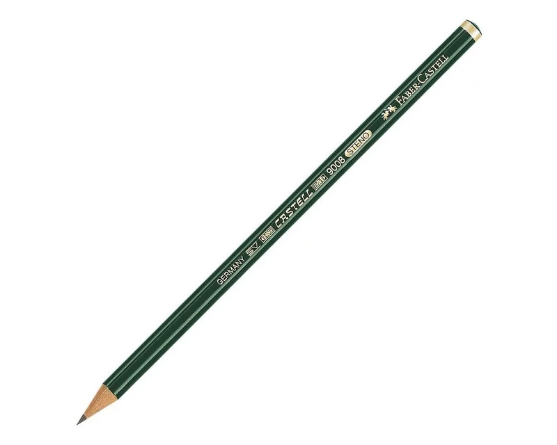 Bleistift 9008, HB (mittelweich), Rund ohne Radierer by Faber-Castell in Green – product photo