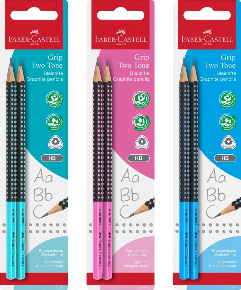 Bleistift Bleistift Grip Two Tone B Blisterkarte van Faber-Castell – productfoto