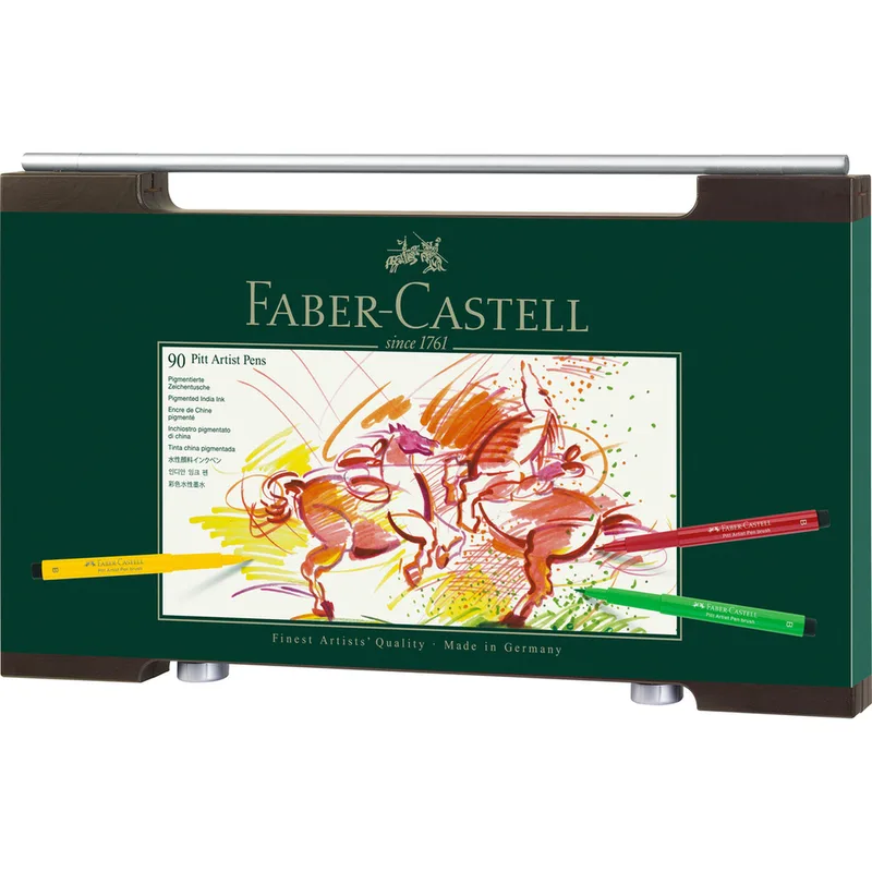 Boîte de 90 feutres pinceaux Pitt Artist de Faber-Castell – photo produit