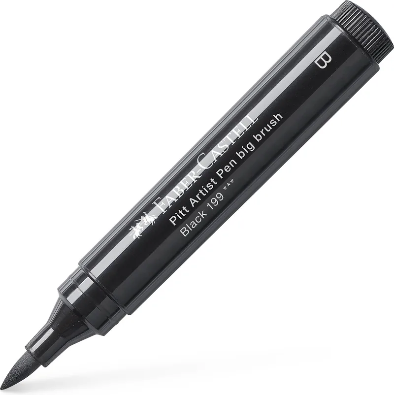 brushpen - tekenstift - Pitt Artist Pen - Big Brush - 199 - FC-167699 by Faber-Castell in Black – product photo