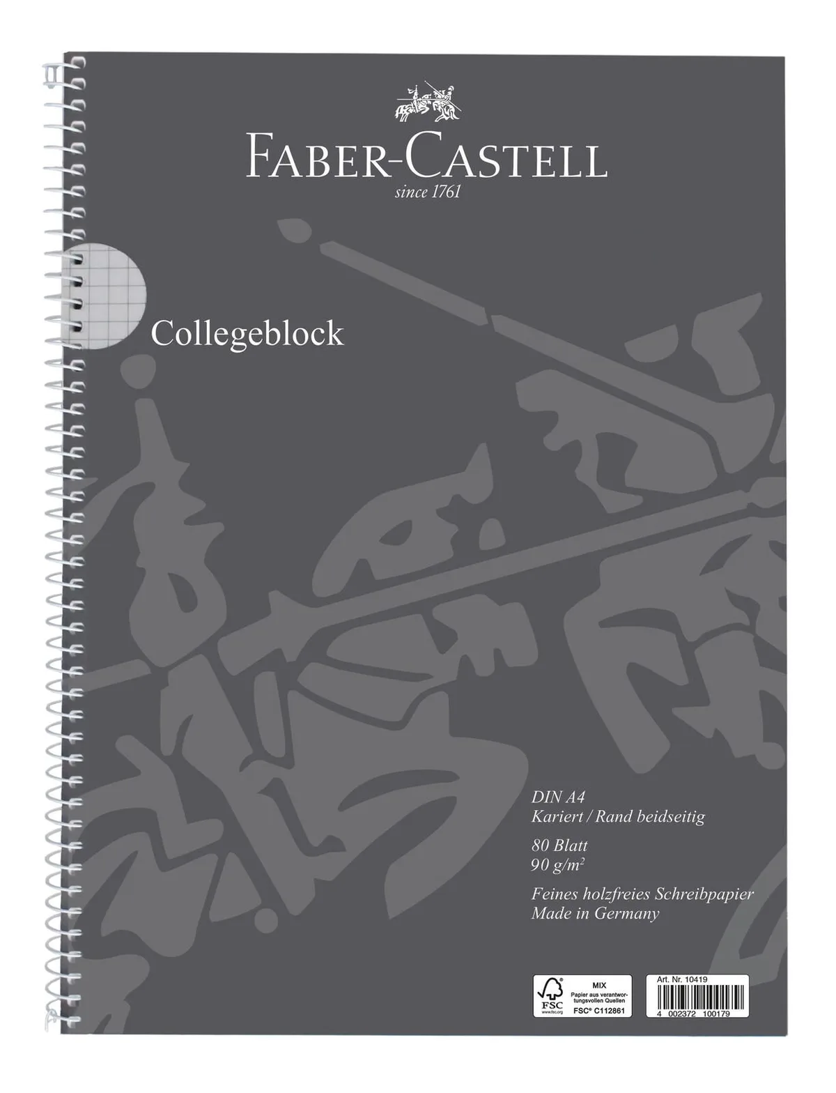 Collegeblock DIN A4 kariert van Faber-Castell – productfoto