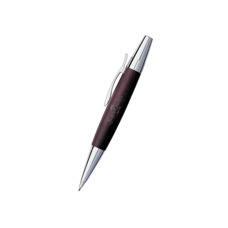Druckbleistift e-motion Birnbaumholz/Chrom Dunkelbraun de Faber-Castell – photo produit