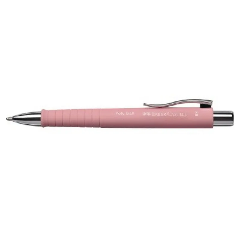 Druckkugelschreiber Kugelschreiber POLY BALL X Farbe des Schaftes: rose von Faber-Castell – Produktfoto