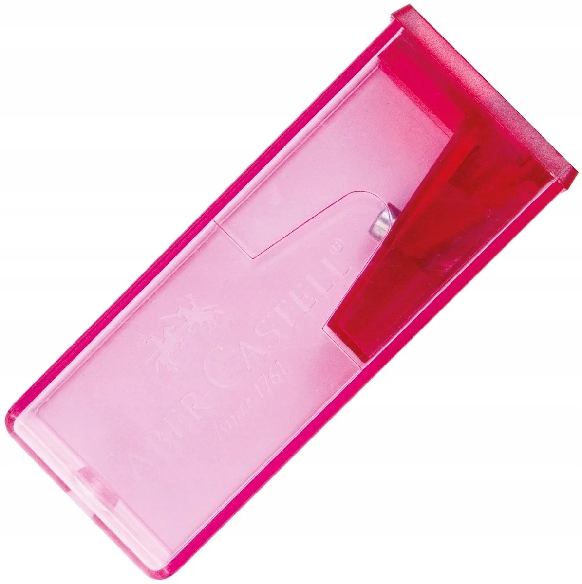 Enkele Puntenslijper met Opvangbakje - Fluo Ice by Faber-Castell in Pink – product photo
