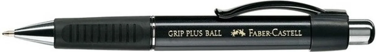 Fabel Castell Grip plus luxe balpen - blauwe inkt - zware kwaliteit van Faber-Castell in Zwart – productfoto