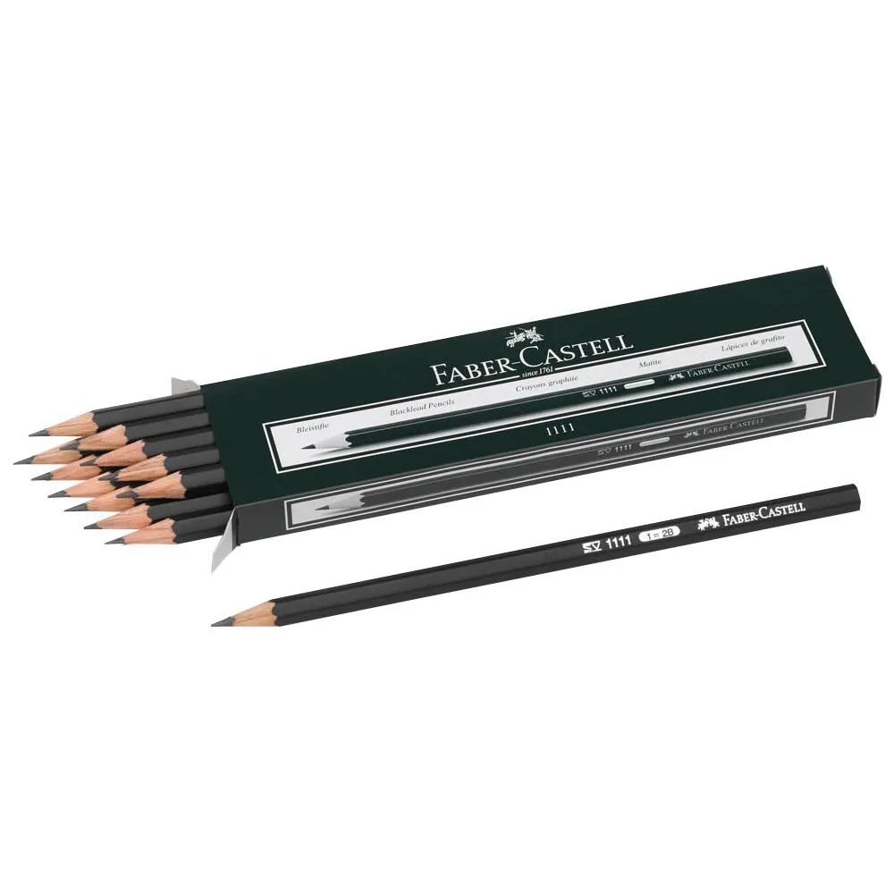 FABER-CASTELL 1111 Bleistifte 2B schwarz - 12 Stück de Faber-Castell – photo produit