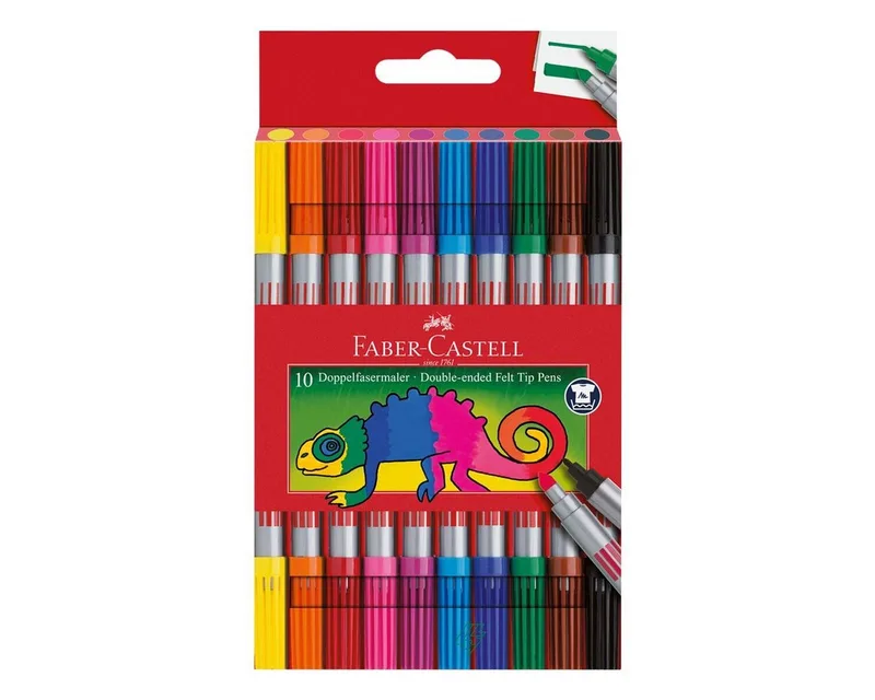 Filzstift, (10-tlg), mit zwei unterschiedlichen Spitzen by Faber-Castell in Multicolour – product photo