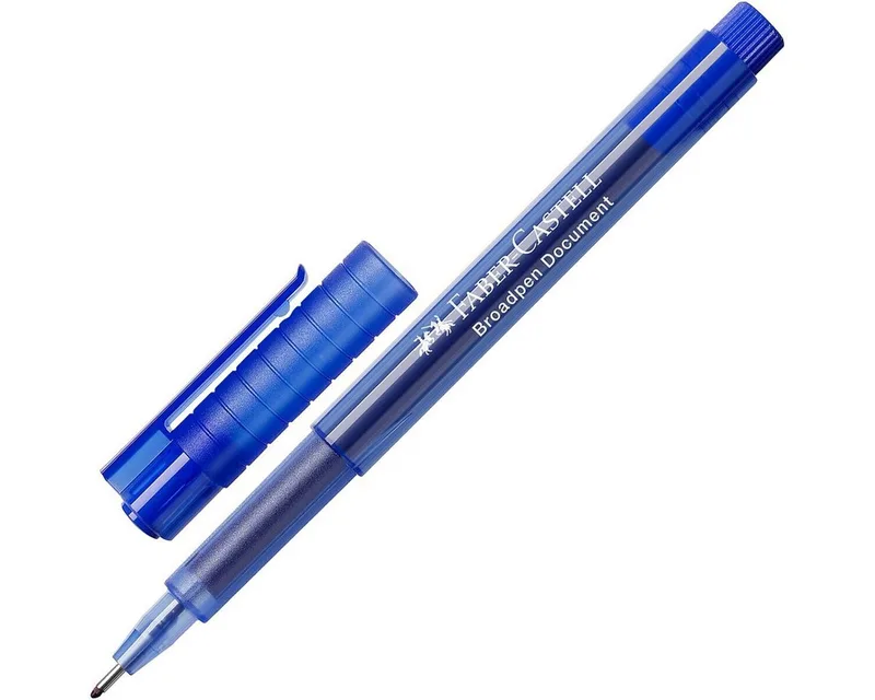 Fineliner Broadpen 1554, dokumentenecht by Faber-Castell in Blue – product photo