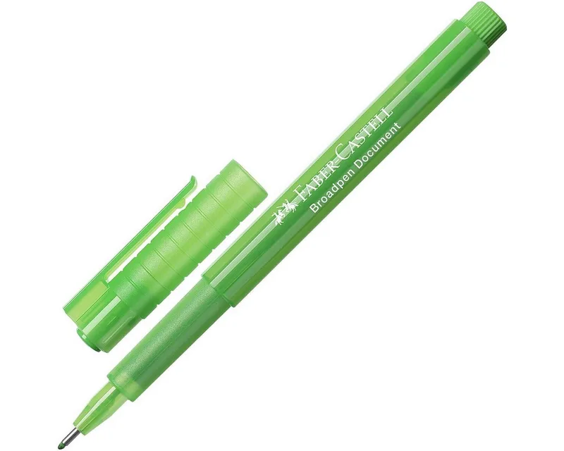 Fineliner Broadpen 1554, dokumentenecht by Faber-Castell in Green – product photo