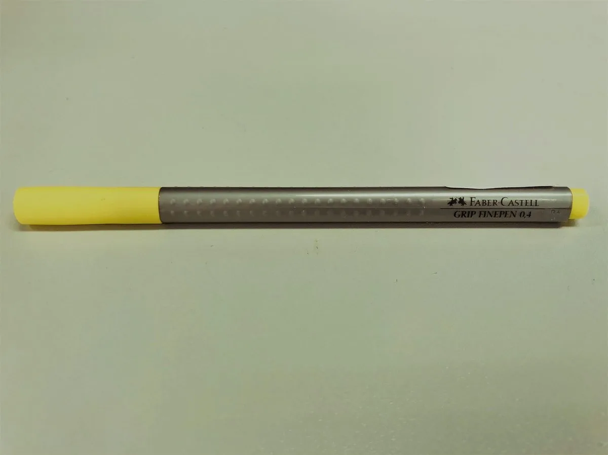Fineliner FC Grip 0 - 4mm - geel van Faber-Castell in De (hoofd)kleur(en) van het product. – productfoto