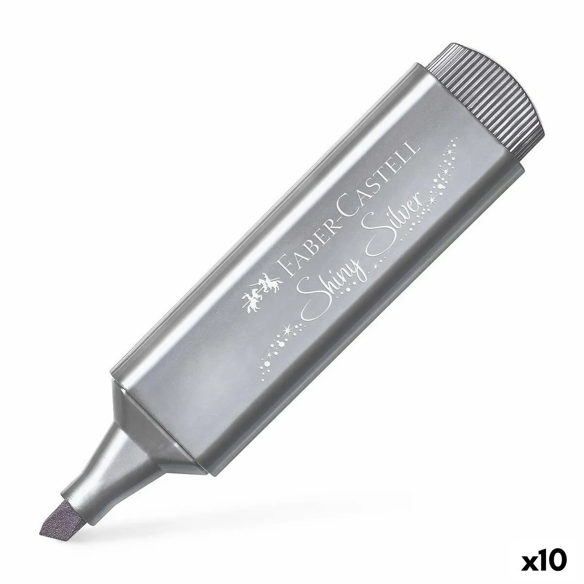 Surligneur Textliner 45 1.2/5 Mm 10 Unités de Faber-Castell en Argent – photo produit