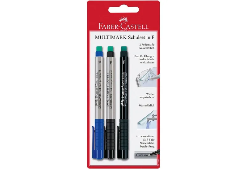 Folienstift FABER CASTELL Folienstift Overheadstift 3ST Multimark von Faber-Castell – Produktfoto