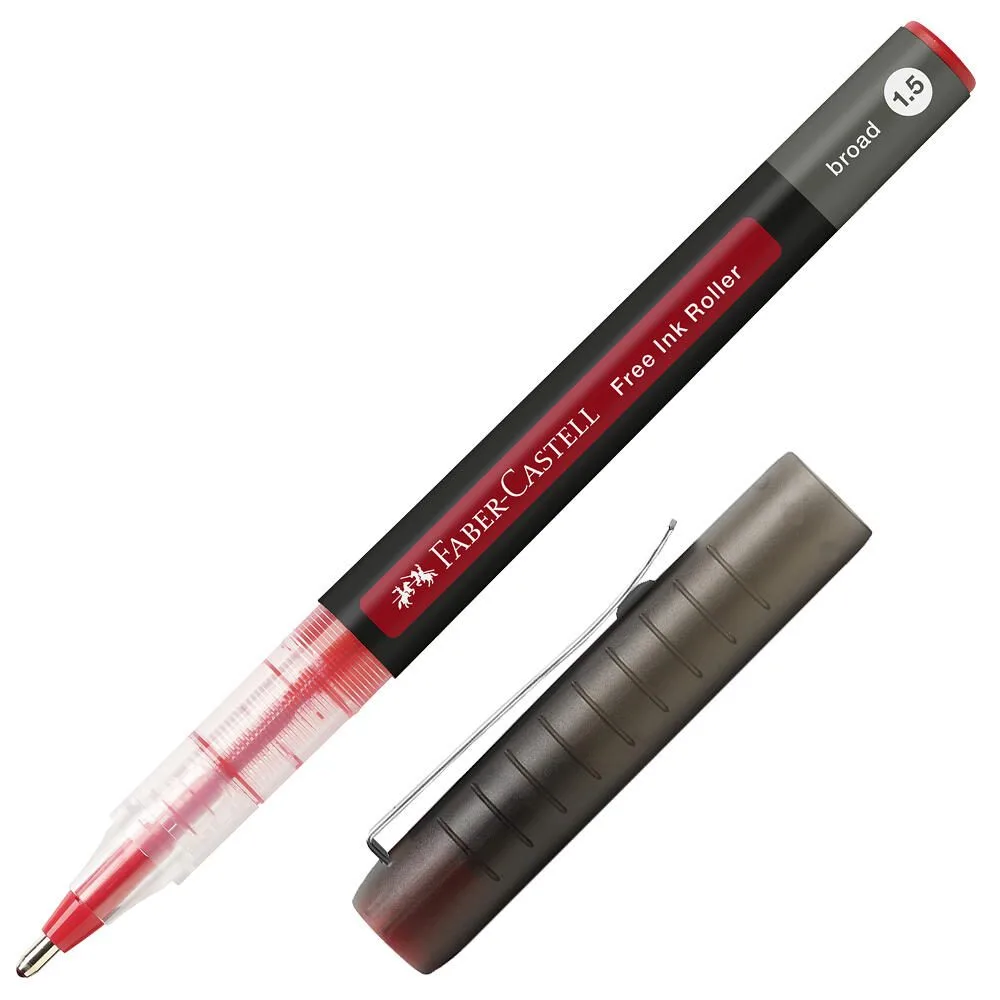Free Ink Tintenroller grau 1.5 mm Schreibfarbe: Rot by Faber-Castell – product photo