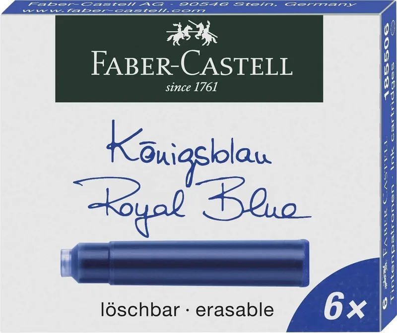 Füllfederhalter FABER-CASTELL Tintenpatronen Standard, königsblau by Faber-Castell – product photo