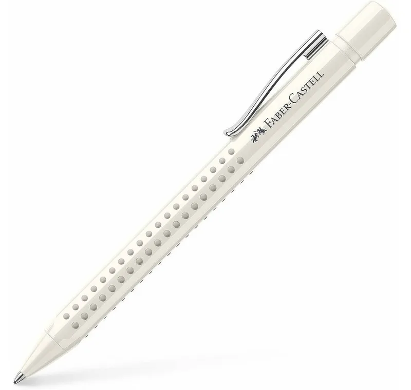 Füllfederhalter Kugelschreiber GRIP 2010 weiß Schreibfarbe blau von Faber-Castell – Produktfoto