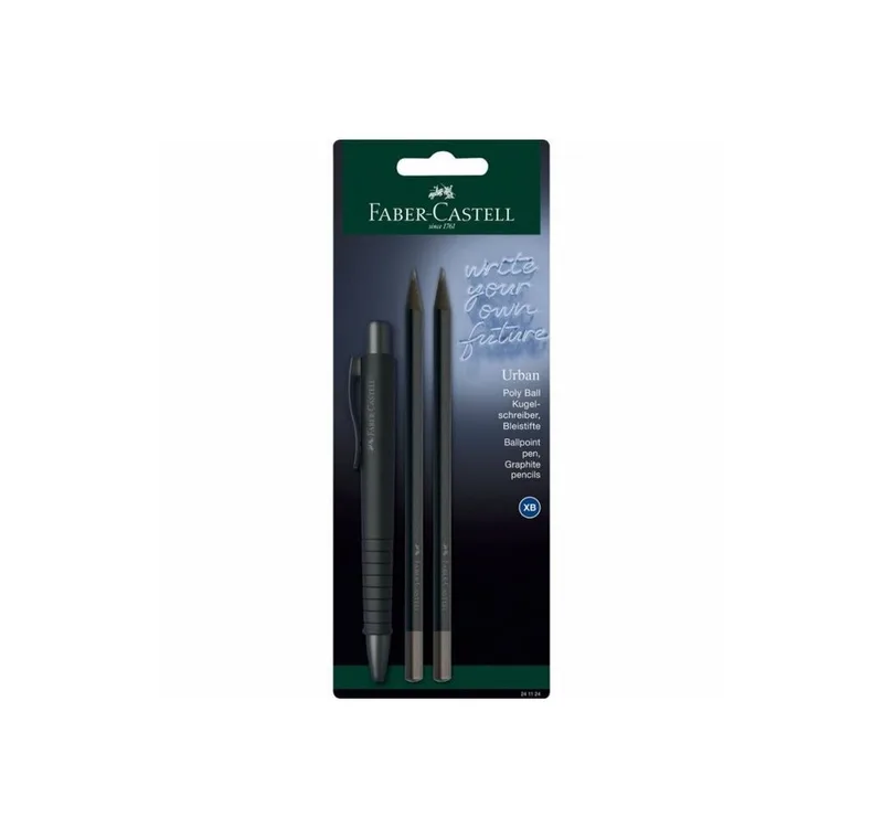 Gelschreiber Kugelschreiber-Set Urban schwarz Schreibfarbe blau, 1 Set de Faber-Castell – photo produit