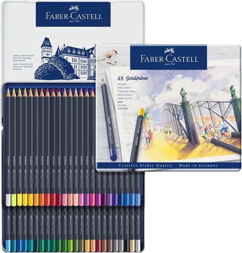 Goldfaber kleurpotloden - blik 48 stuks - FC-114748 von Faber-Castell in Assorti – Produktfoto