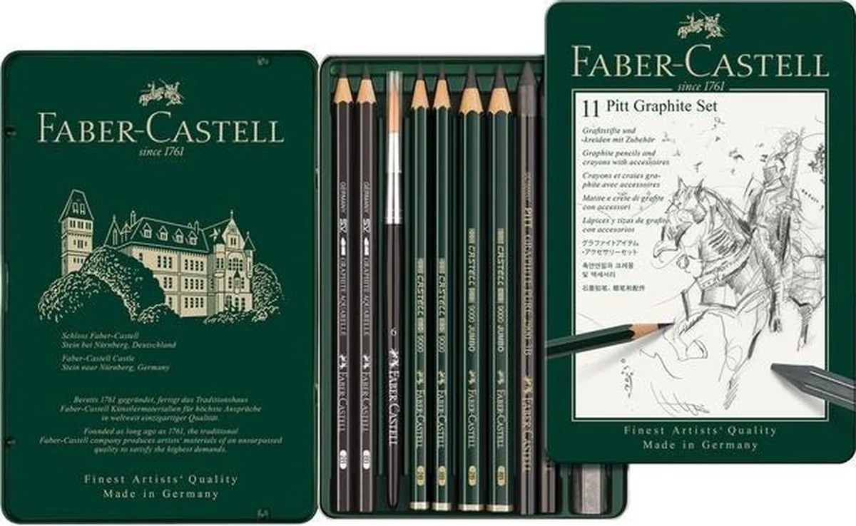 grafietpotloden - Pitt - set 11-delig - FC-112972 von Faber-Castell in Assorti – Produktfoto