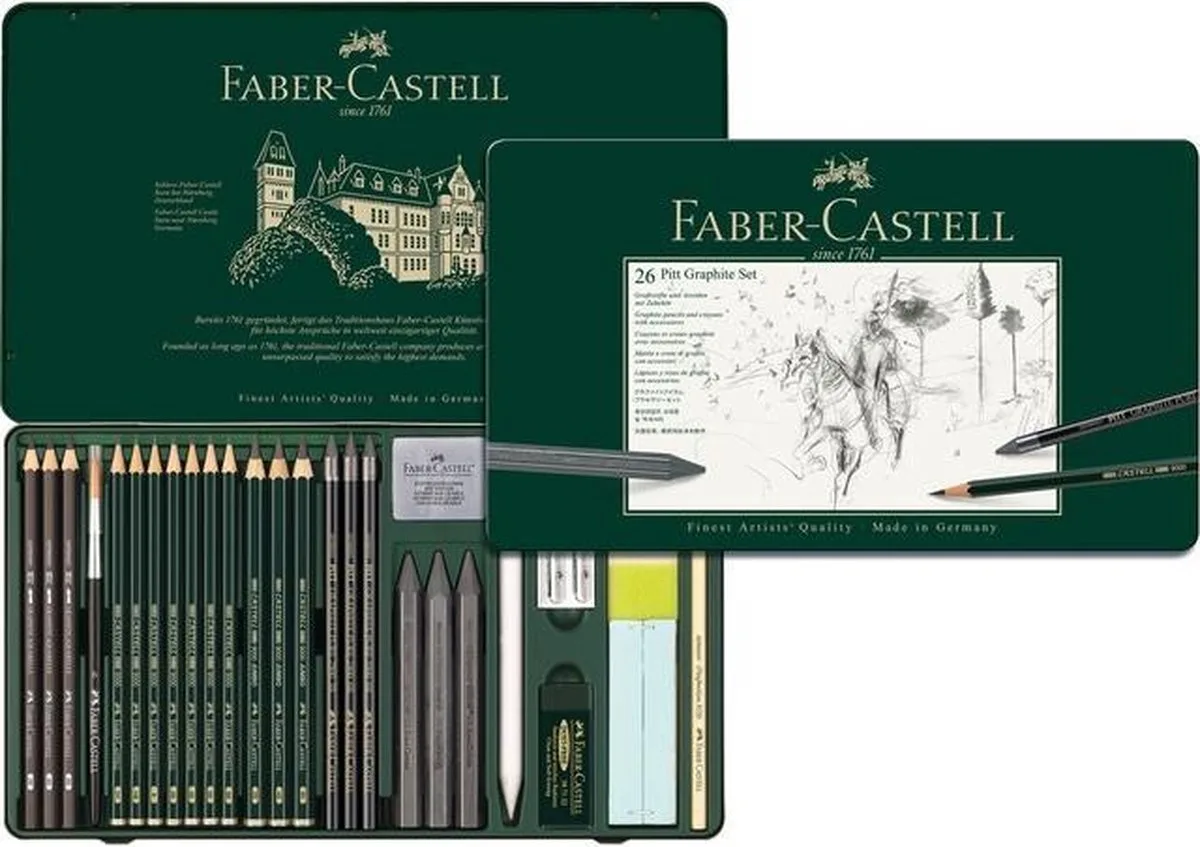 grafietpotloden - Pitt set - 26-delig - FC-112974 von Faber-Castell in Assorti – Produktfoto