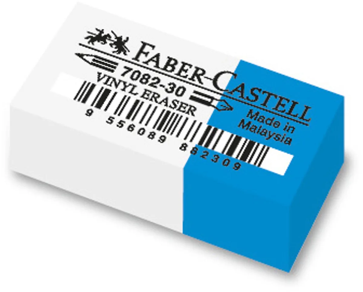 GUM van Faber-Castell in Wit, Blauw – productfoto