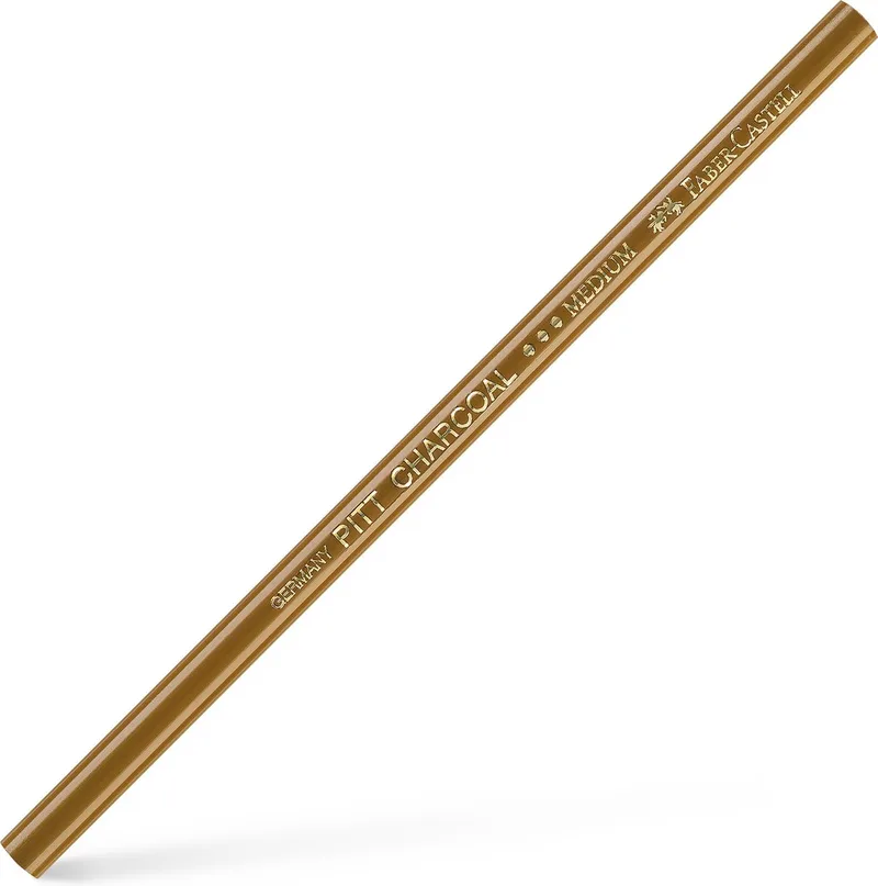 houtskool potlood geperst - Pitt Monochrome - medium - tekenhoutskool - FC-112995 by Faber-Castell in Black – product photo
