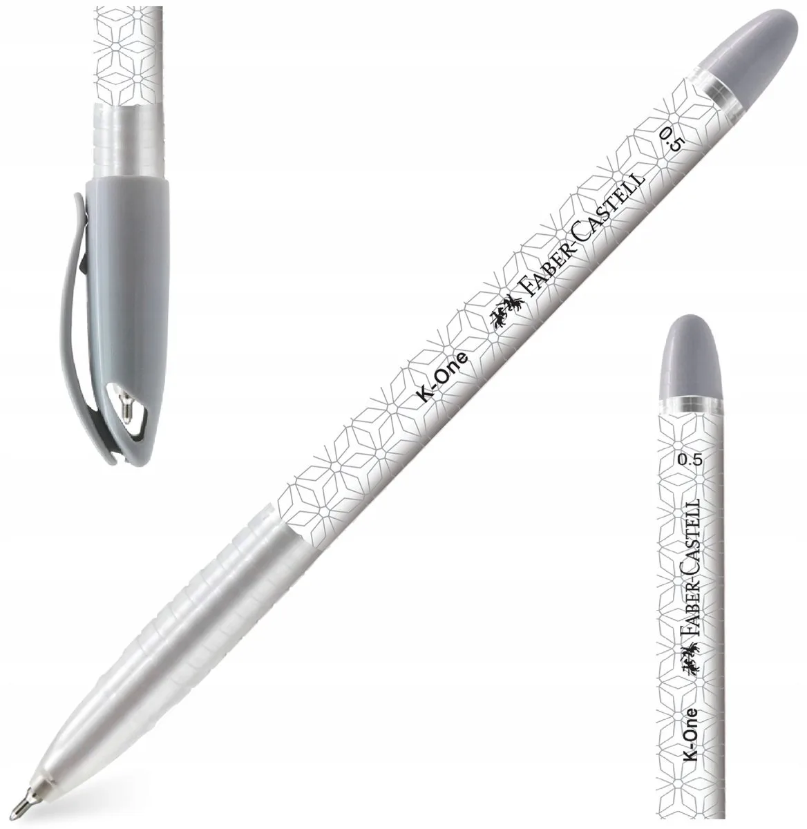 K-One Pen 0,5 mm - Waterdicht Zwart van Faber-Castell in Grijs – productfoto
