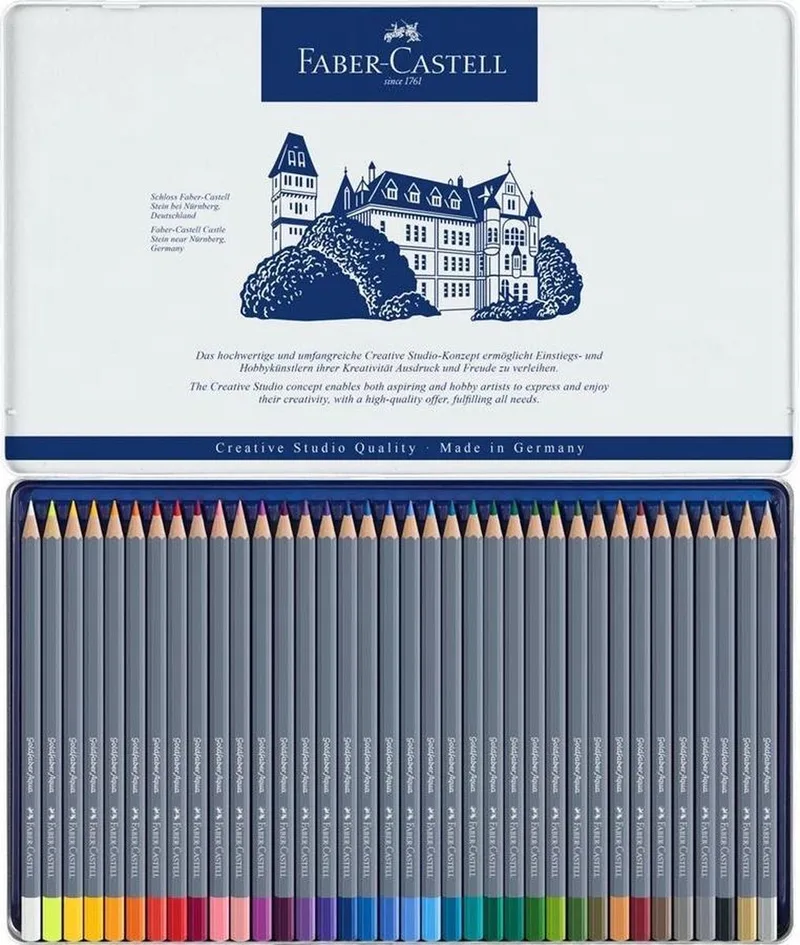 kleurpotloden aquarel - Goldfaber - etui 36 stuks - FC-114636 fra Faber-Castell i 36 kleuren assorti – produktbillede