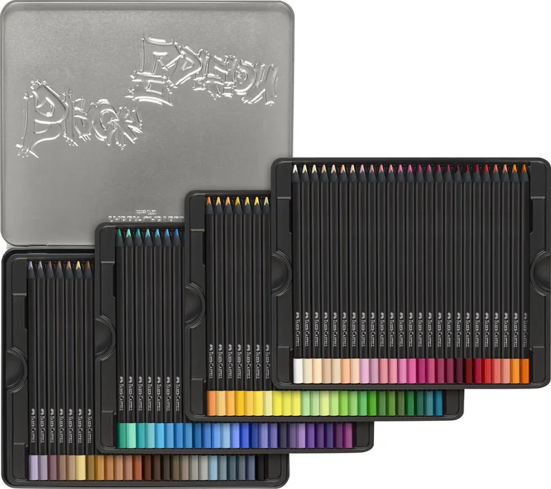 kleurpotloden - Black Edition - 100 stuks in bliketui - FC-116490 by Faber-Castell in Assorti 100 kleuren – product photo