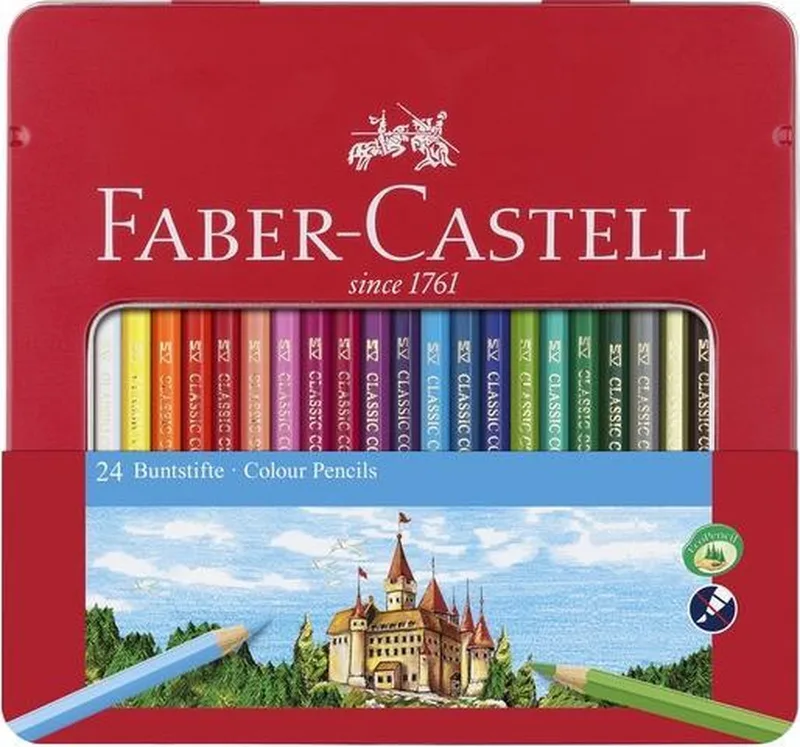 kleurpotloden - Castle - blik 24 stuks - FC-115824 von Faber-Castell in Multicolor 24 – Produktfoto
