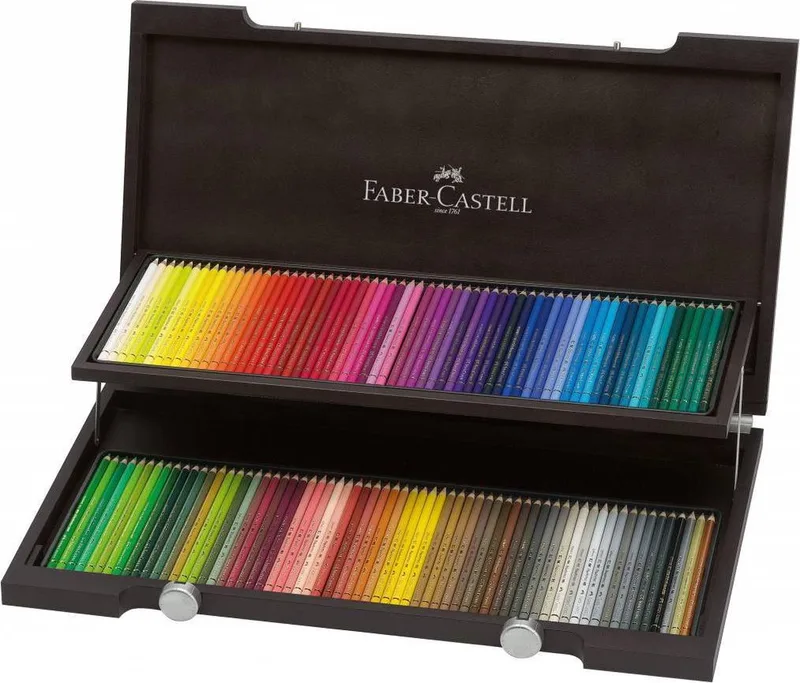 kleurpotloden - Polychromos - 120 stuks in houten koffer - FC-110013 von Faber-Castell in Assorti 120 koffer – Produktfoto